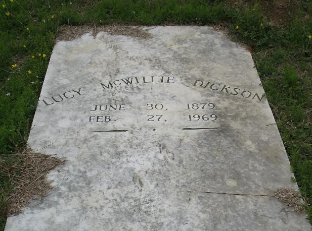 Monument of Lucy McWillie Dickson